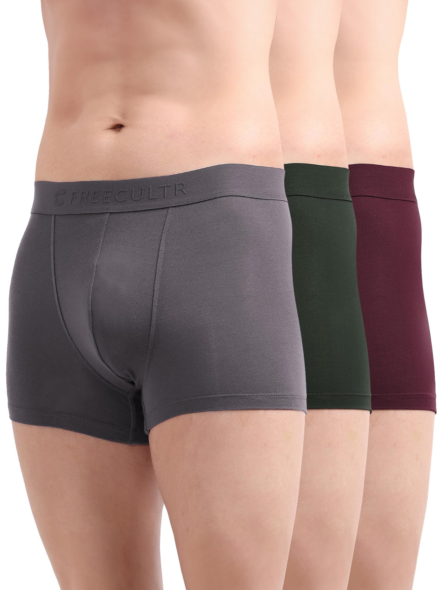 Men's Underwear Micromodal Airsoft Trunk – Ultra Soft, Sweat Proof, Non-Itch, No Chafing, Anti Bacterial Fabric (Pack of 3) | Mens Underwear Combo Pack of 3