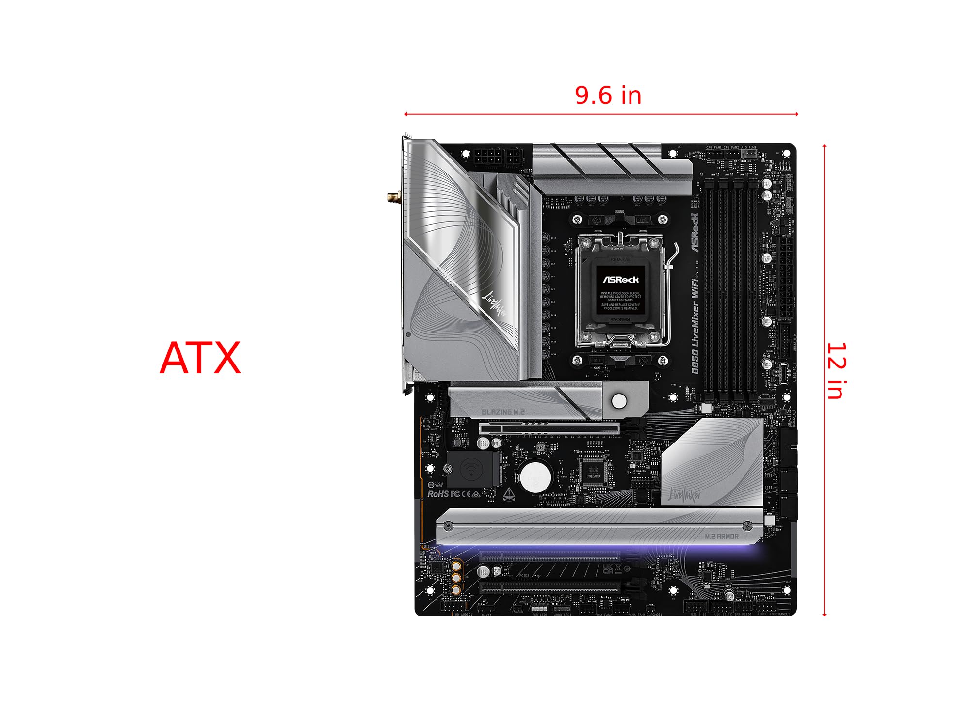 ASRock B850 LiveMixer WiFi マザーボード ASRock > B850 LiveMixer WiFi