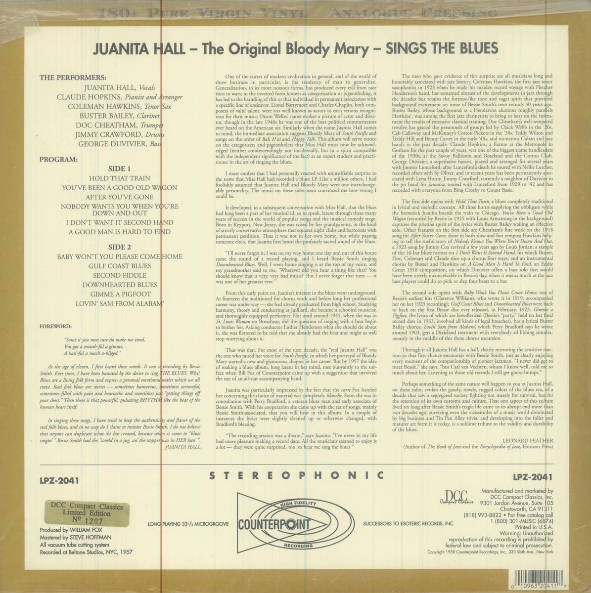 Juanita Hall Sings the Blues