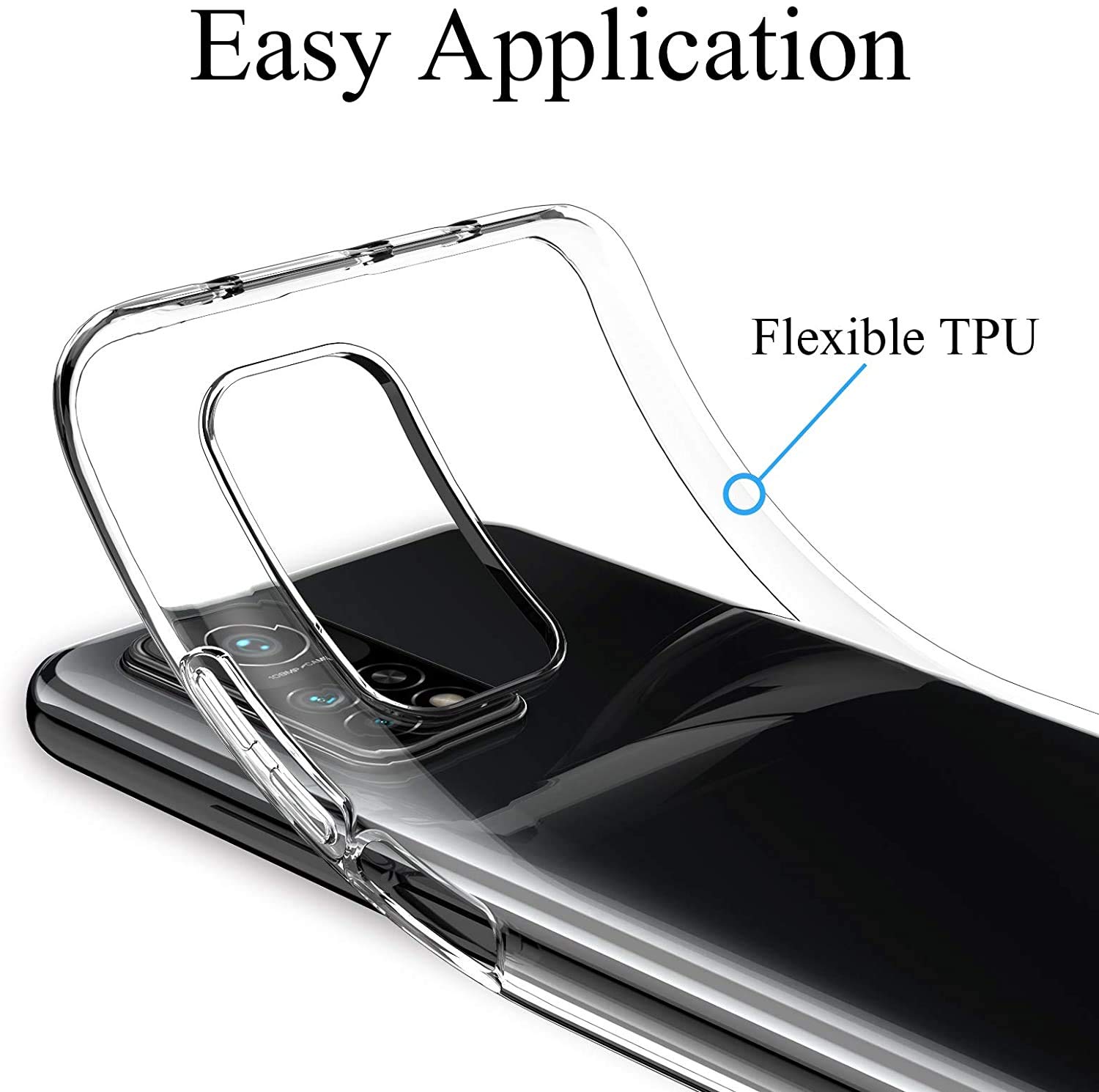 Captor Cover Trasparente Anti-ingiallimento Per Xiaomi Mi 10T / 10T Pro – Custodia TPU Sottile, Morbida, Con Bordo Rialzato - 2