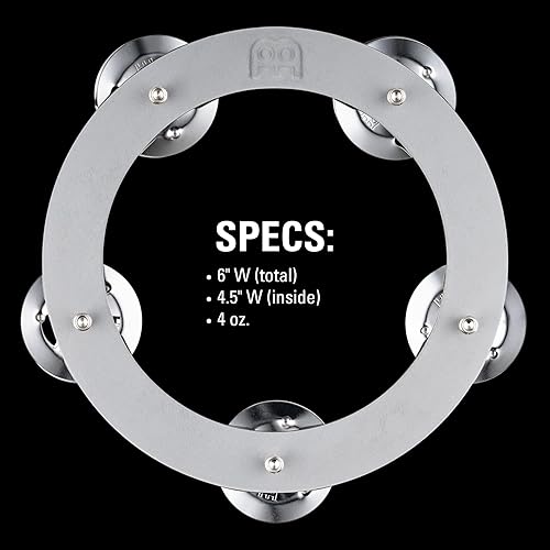 Vista 41 de Meinl Cymbals Anillo de ching suave efecto de cascabel de pandereta, no fabricado en China, para Hihats, choques, paseos y pilas (SCRING)