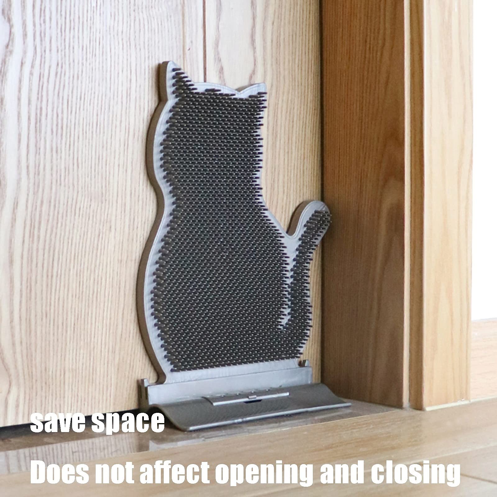 Katzenbürste Katze Selbstkosmetikerin - 3 In 1 Funktionskatze Bogen, Kurzhaarige Langhaarige Katze Ecke Pflegebürste, Glas Ecktürplatte Katze Gesicht Massage Kratzer (Color : Door cat Brush)