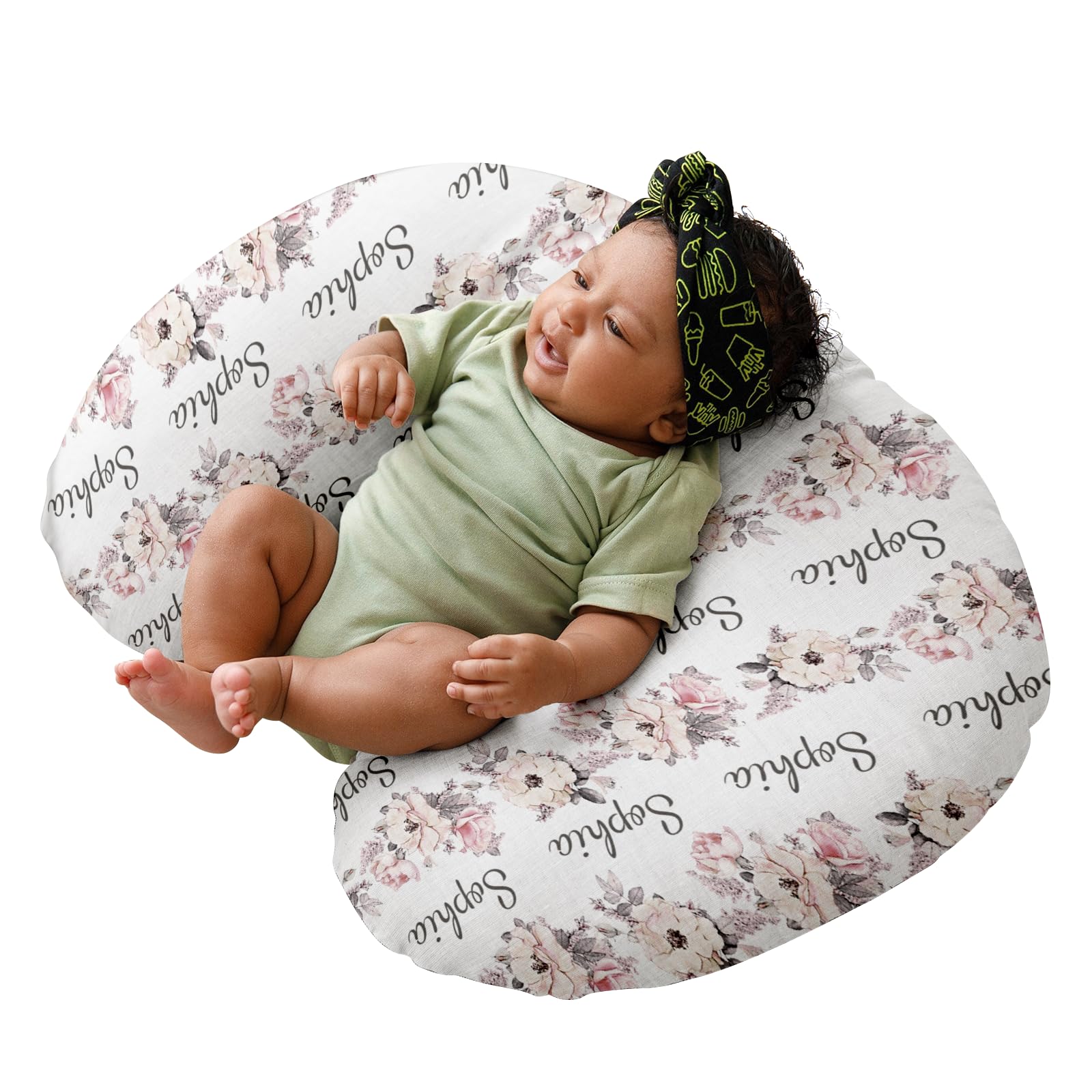 Dyoart Baby Nursing Pillow Cover,Personalized Name Nursing Covers,Soft,Breastfeeding Pillow Slipcover for Bottle Feeding,Custom Gifts for Toddler