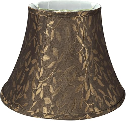 Miniatura 2 de Aspen Creative 30224A Pantalla de lámpara de construcción de araña en forma de campana de transición, marrón, 7 pulgadas superior x 13 pulgadas