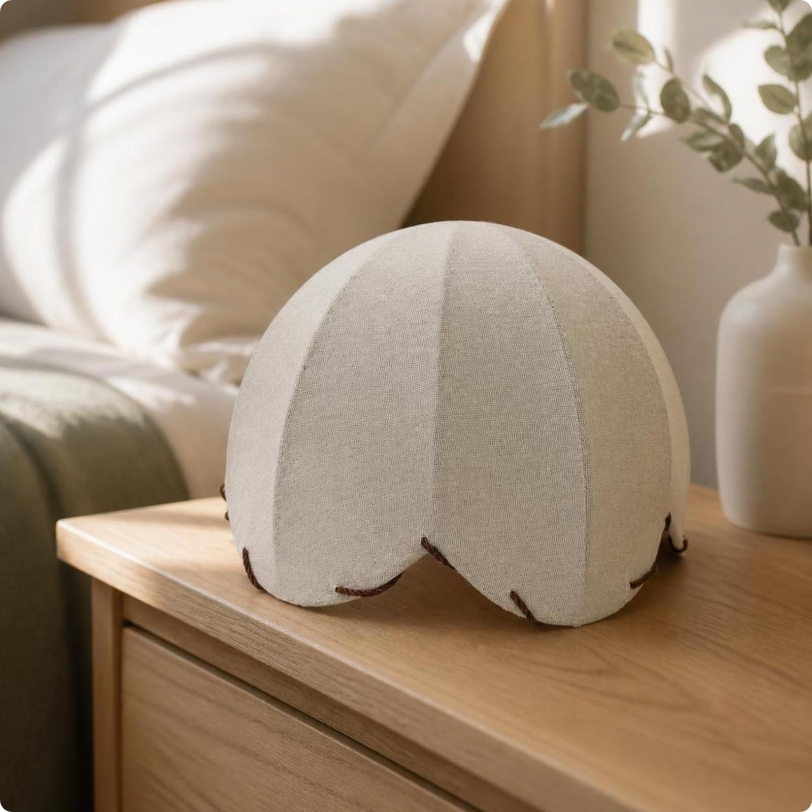 Pantalla con Casquillo E27 Textil Redonda, Pantalla Lámpara, Cálida, Iluminación, para Dormitorio, Pantalla Lino