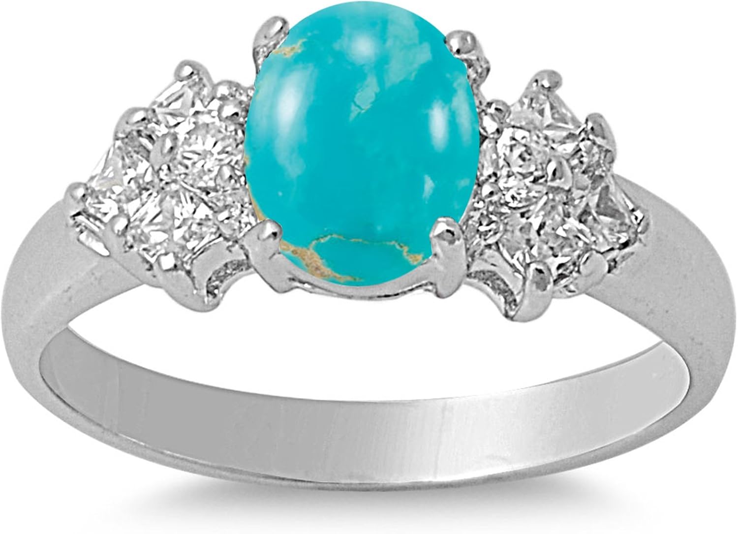 CHOOSE YOUR COLOR Sterling Silver Oval Ring