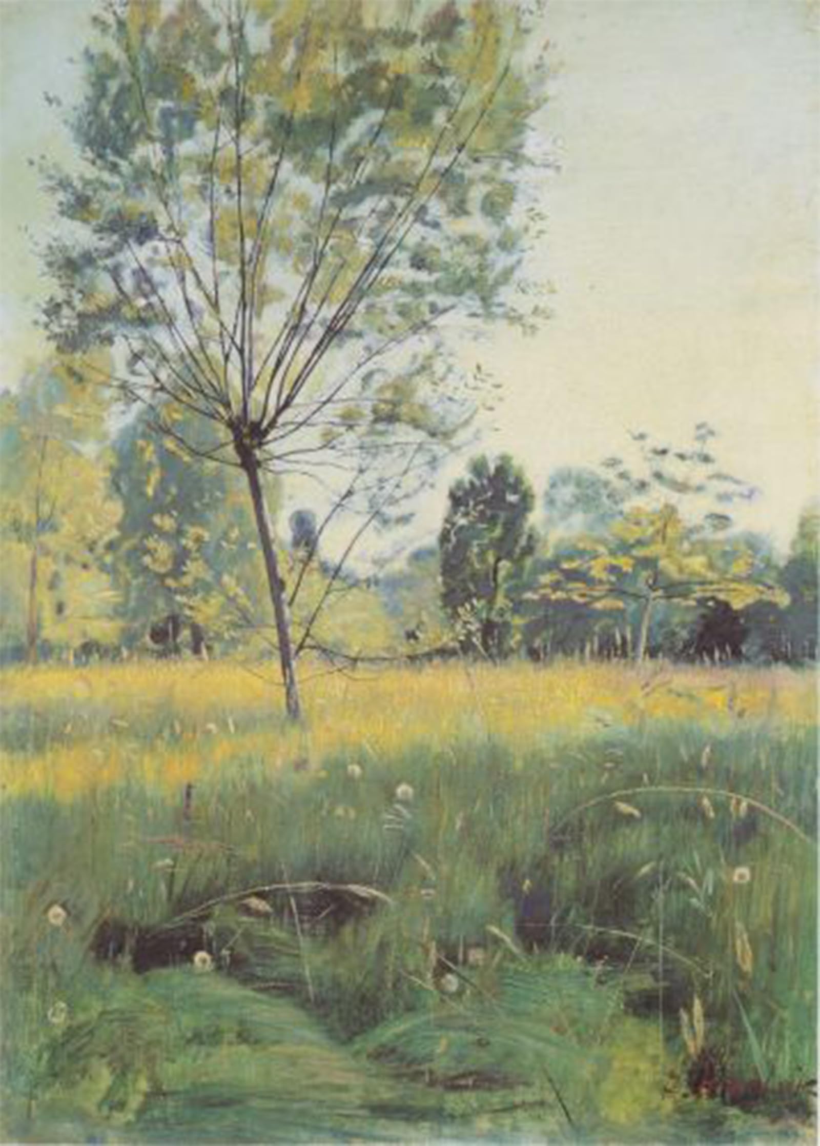 SERENDIPITP Retro Picture Poster Wall Art Pictures Painting the Golden Aue by Ferdinand Hodler Wall Art Canvas Print for Wall Decor 60x90cm
