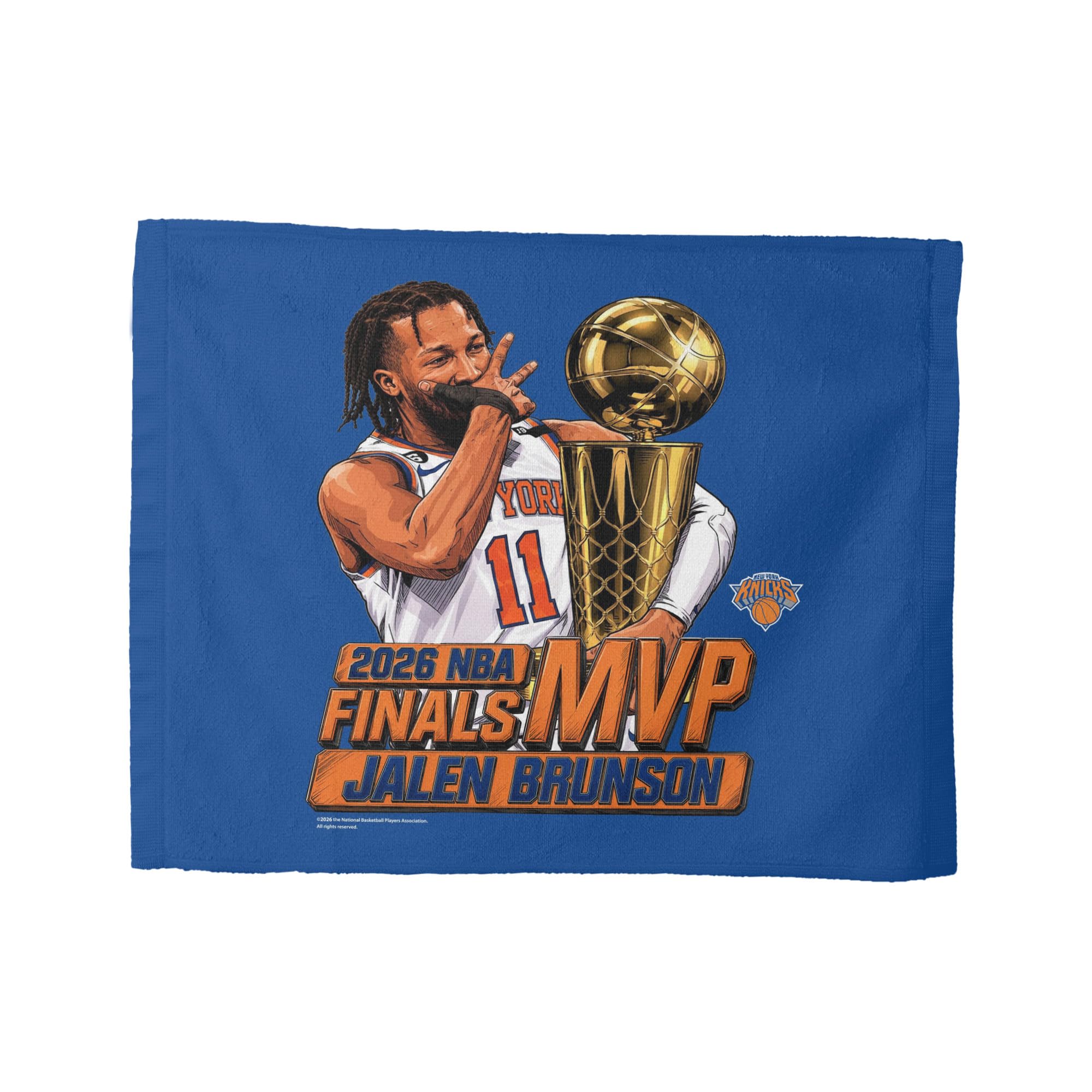 Northwest New York Knicks Jalen Brunson 2026 NBA Finals MVP Celly Rally Towel 15x18 inches