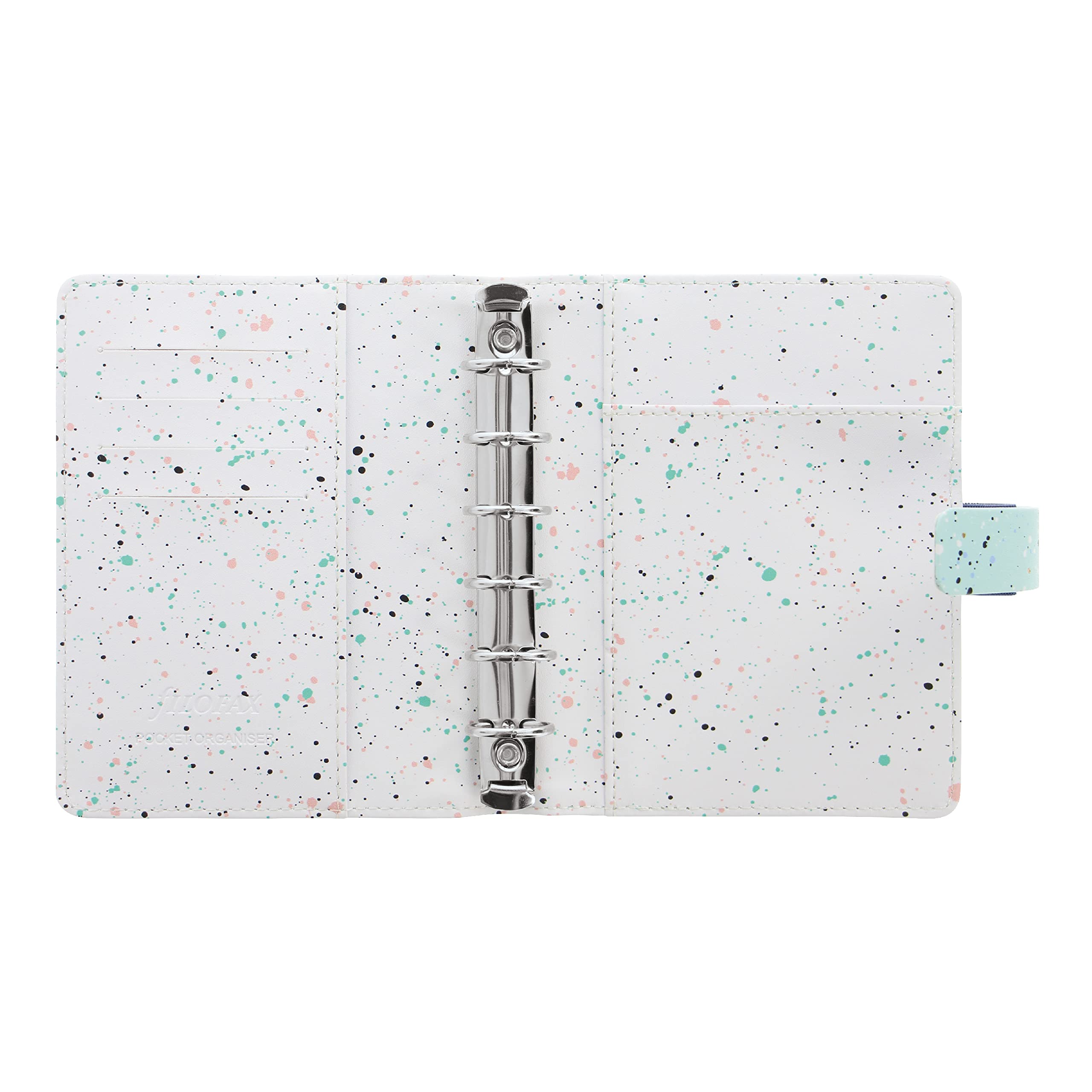 Filofax Expressions C028728-25 - Agenda settimanale 2025, formato tascabile, effetto pelle, dettagli in lamina d'oro, sei anelli, visualizzazione settimanale, multilingue