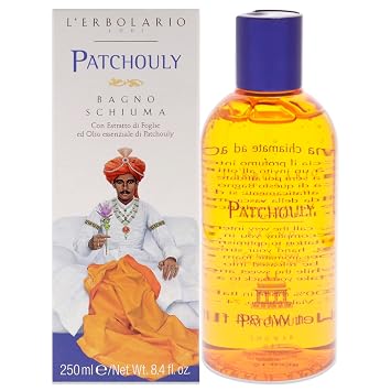 LErbolario Shower Gel - Protecting Body Soap with Essential Oil, Sunflower Oil - Body Wash for a Gentle Cleanse and Skin Toning - Patchouli - 8.4 oz