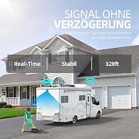 eRapta Mágneses Napelemes Tolatókamera 5" 1080P Monitorral - 9600 mAh Akkumulátor, 1 Perces Telepítés, IP69K Vízálló, 150° Látószög, Vezeték 4