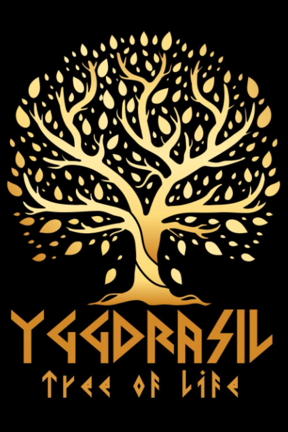 yggdrasil tree of life with Triquetra on Futhark pattern: Lined Notebook