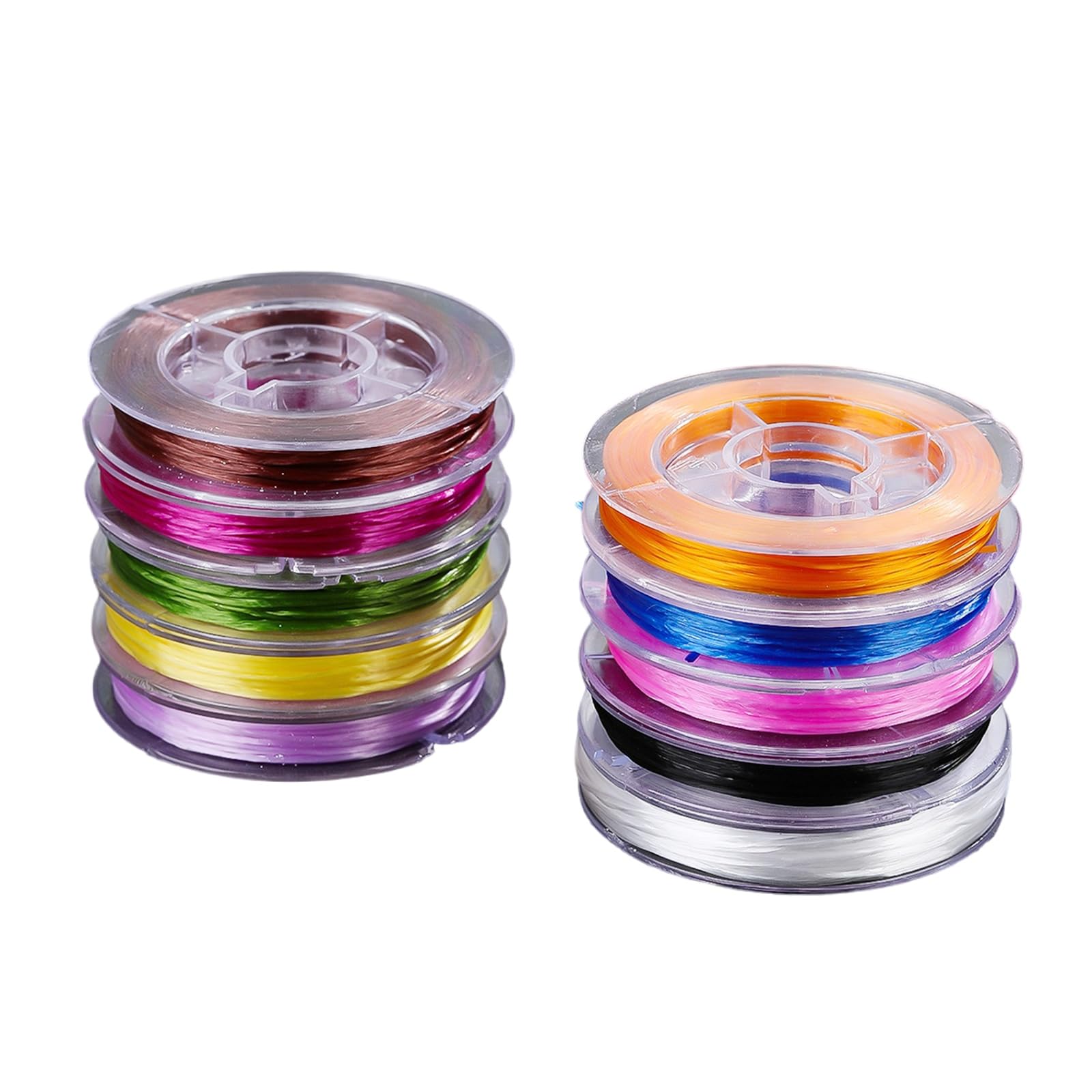 Buxuaaaa 10 Colored Stretchable Beading Thread Skin Friendly Elastic Cord for Necklaces Bracelets and Artistics Craft Elastic Crafting Thread