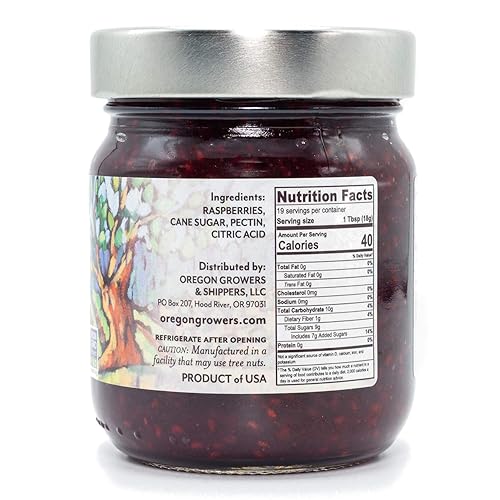 Miniatura 6 de Oregon Growers Crema de fruta de frambuesa roja, mermelada de frambuesa orgánica, frambuesas orgánicas, frambuesa, mermelada de frambuesa roja,
