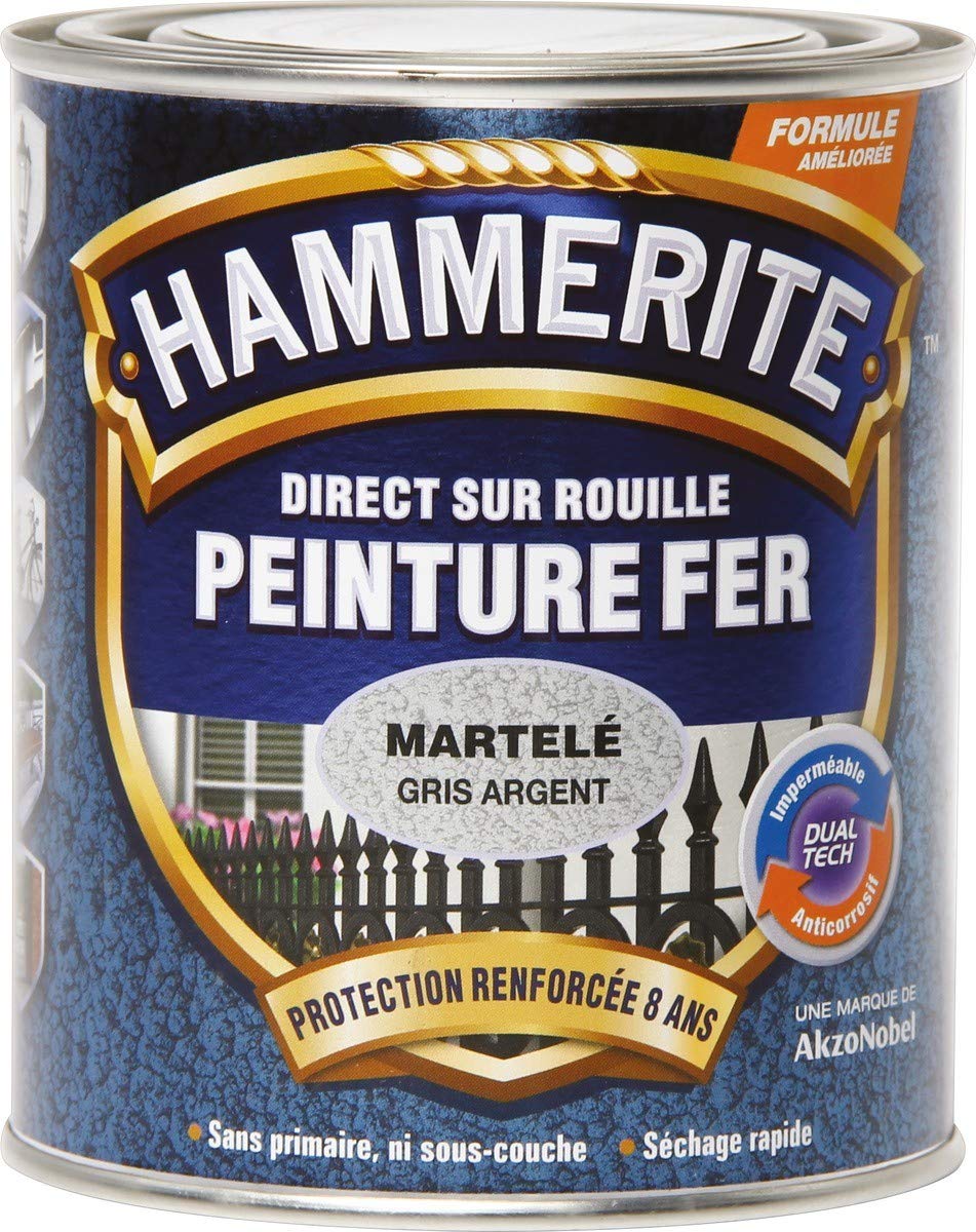 Hammerite fer martelé 0.75l gris ardoise