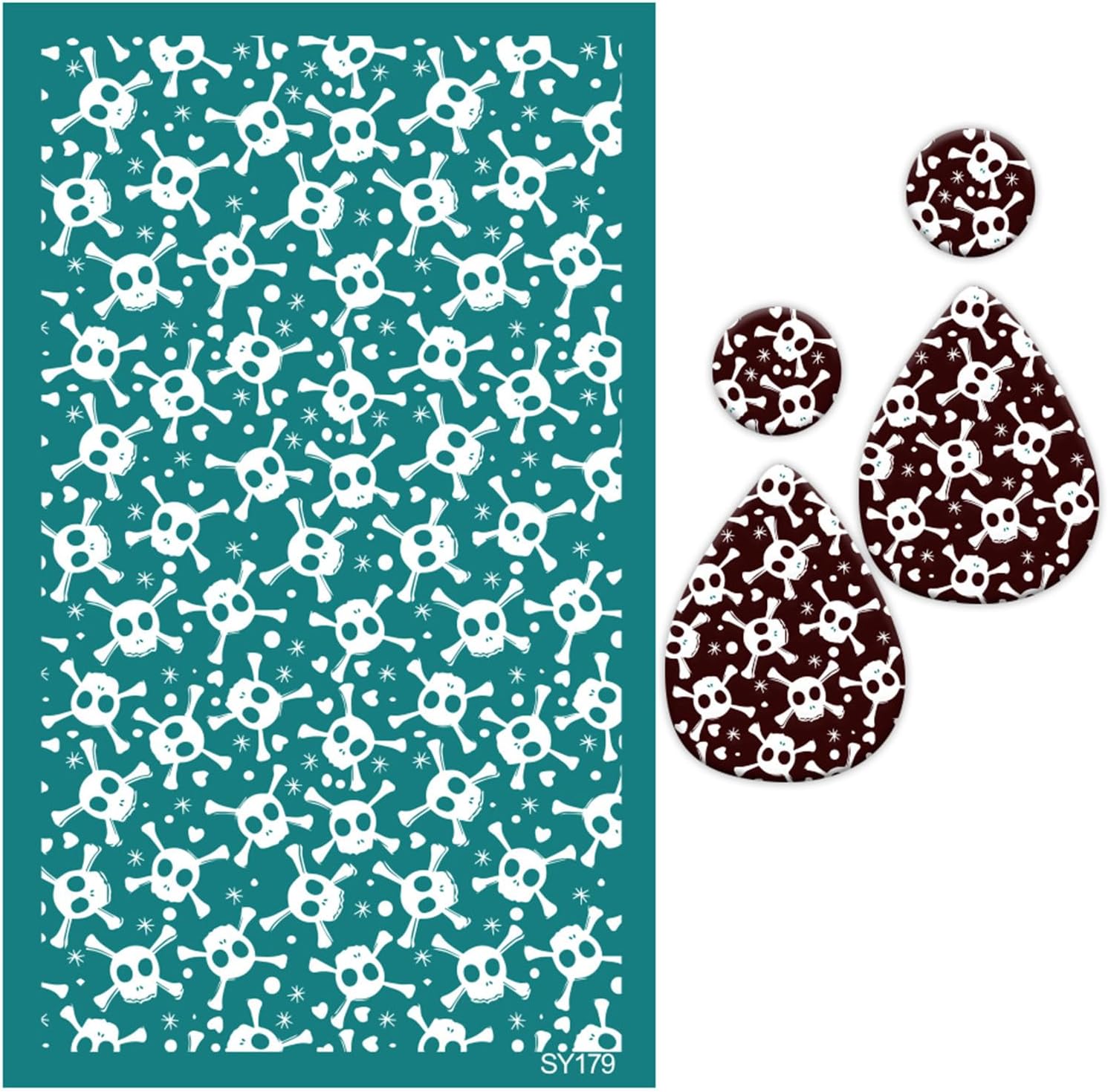 Halloween Silk Screen Stencils for Clay Earrings Making, Self-Adhesive Silkscreens Print for Printing Clay Wood Fabric