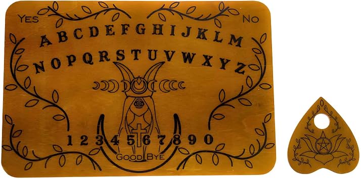 Generic Medium Classic Spirit Board | High Priestess Divination Board | Wooden Spirit Board | Talking Spirit Board with Matching Wooden Planchette High Priestess, Stained