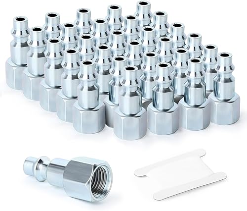 GASHER Enchufe de aire industrial hembra NPT de 14 pulgadas, enchufes neumáticos 300PSI (paquete de 10)