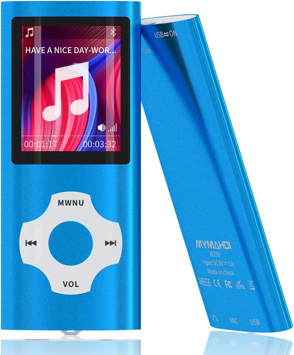 MYMAHDI MP3/MP4 Music Player with 16 GB Card(Expandable Up to 64GB),Supporting Photo Viewer,Voice Recorder,FM Radio,E-book Earphone Provided Color Darkblue