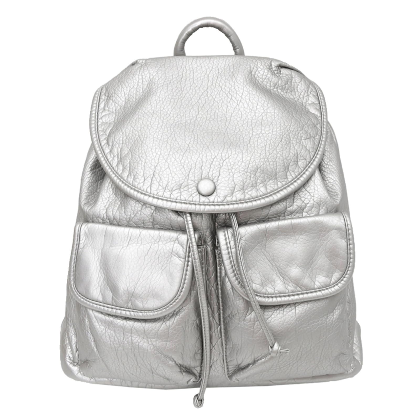 DEERWORD Mujer Bolsos Mochila Casual Bandolera Marca Mediano Antirrobo Italianos PU Cuero 82120 1 piezas Piszkosfehér V1