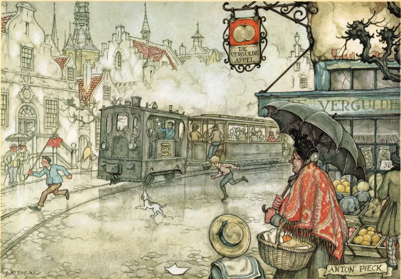 Amazon.co.jp: anton pieck train G22856 A3 Poster on Canva