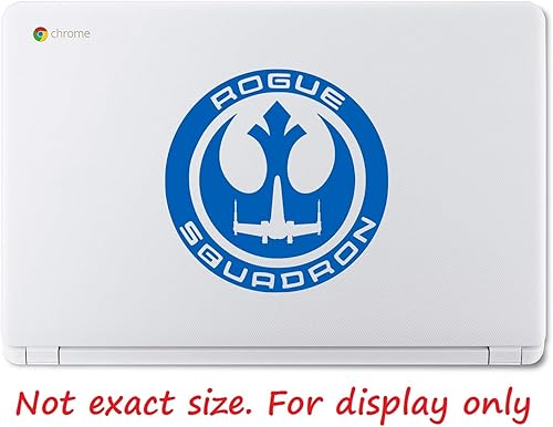 Miniatura 6 de URI207 Calcomanía de vinilo Star Wars Rogue One Squadron. Para autos, camionetas, furgonetas, paredes, computadora portátil. Color blanco 5,5