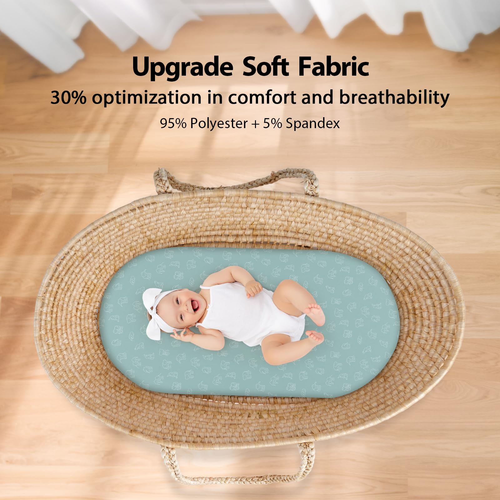 Unnivoll Moses Basket Sheets 3 Pack - Image 4