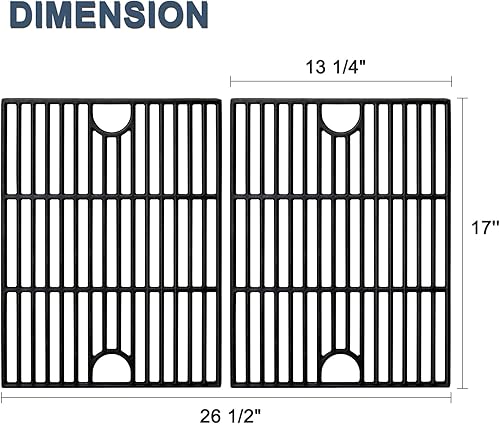 Miniatura 3 de Piezas de repuesto para parrilla Home Depot Nexgrill de 4 quemadores 720-0830H, 720-0783E, 720-0783C, rejillas de cocción de hierro fundido de 17