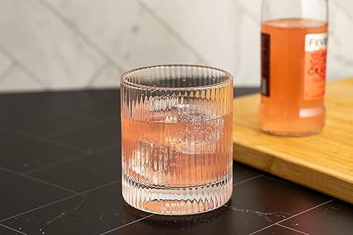 Miniatura 6 de LEMONSODA Vintage Straight Line Rocks Vasos y Vasos (Vasos de 10 oz - Juego de 48) 2070