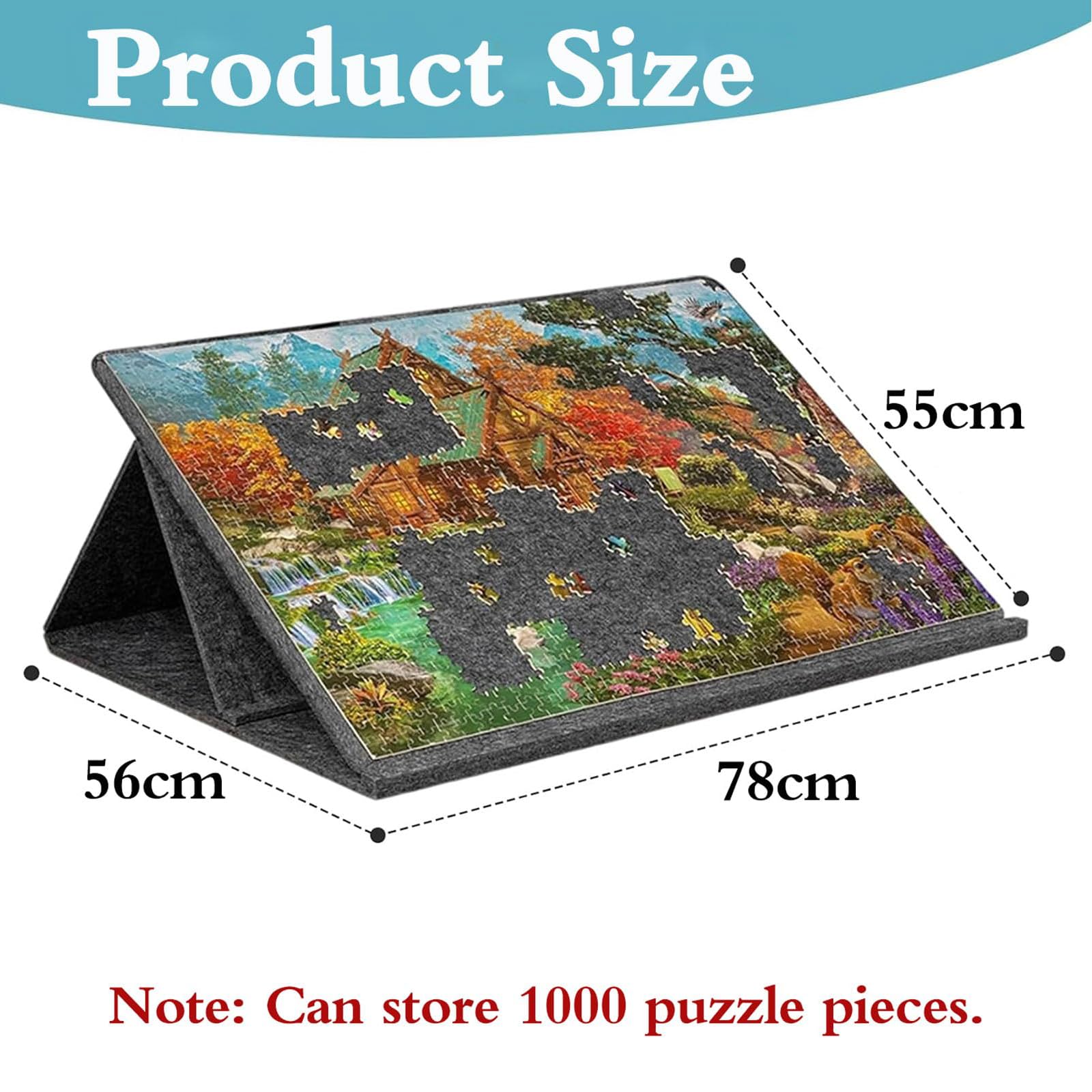 Support Puzzle Table Puzzle Inclinable Tapis Puzzle 1000 Pieces Trieur Puzzle Planche A Puzzle Tableau De Puzzle Portable LéGer en Feutre