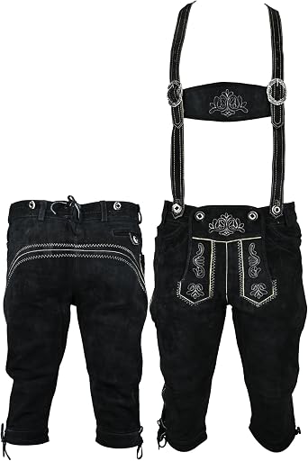 Touch&Torn Adult Bavarian Trachten Lederhosen Men German Lederhosen with Suspenders Oktoberfest Outfits