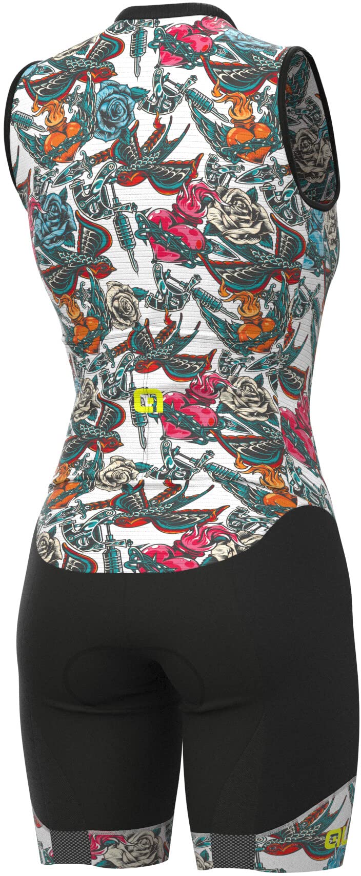 ALE' Body ciclismo donna PR-R TATTOO bianco - M