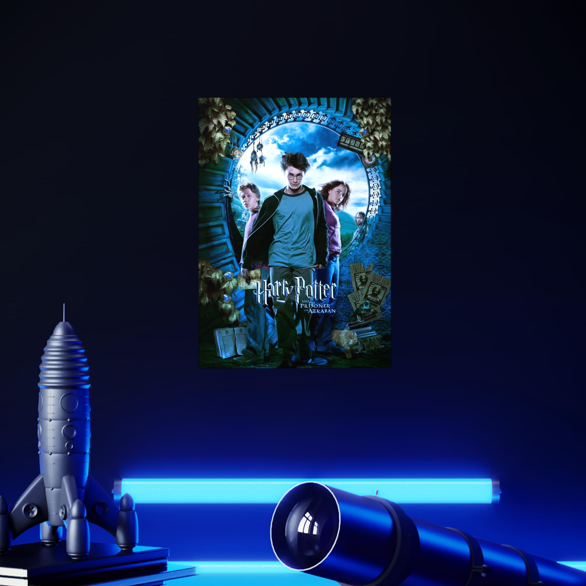 Displate Offiziell Harry Potter MetallPoster Magnetische Befestigung Inklusive Lizenziert Bilder Hochwertiges Poster Prisoner of Azkaban s - Harry Potter 3 45 cm x 32 cm