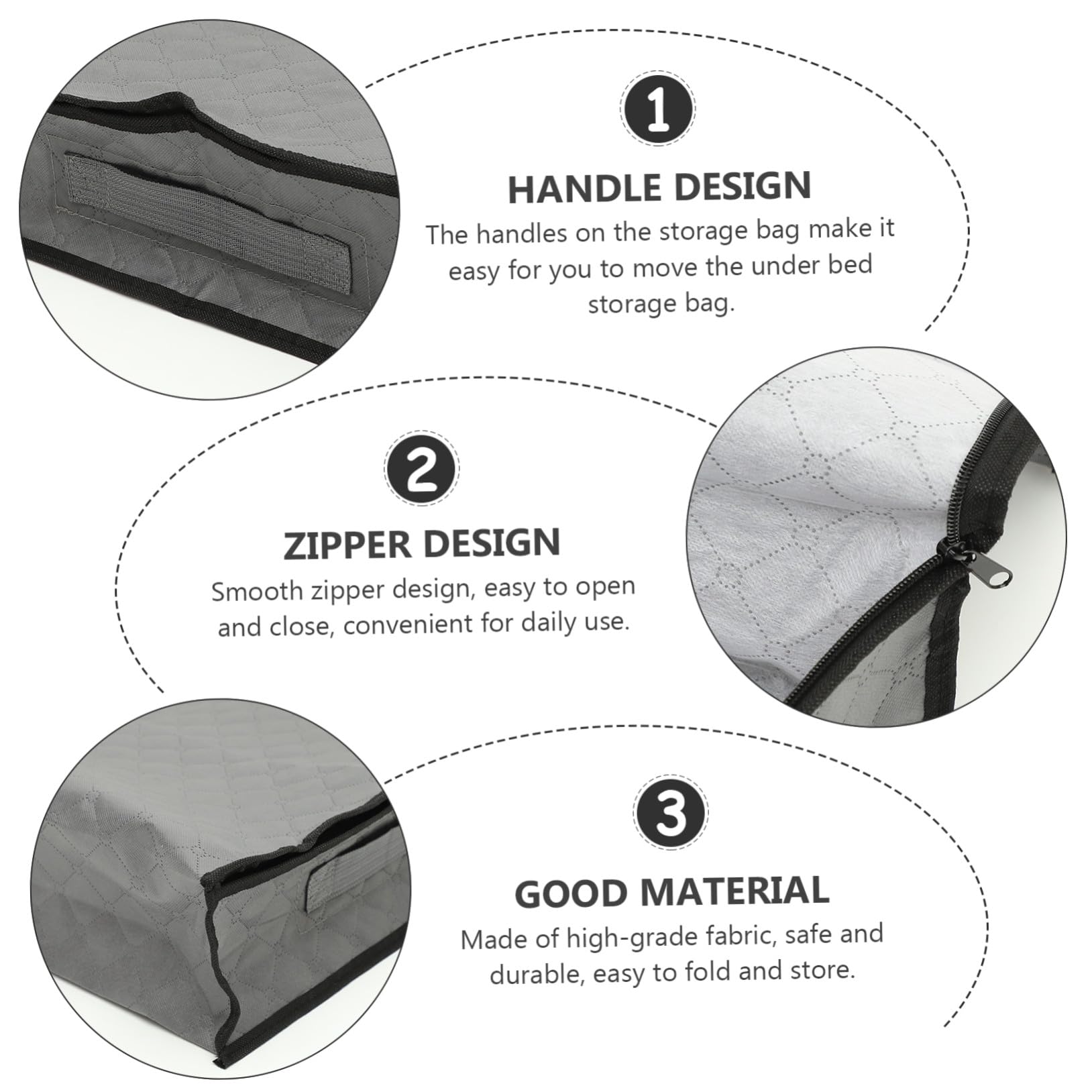 ERINGOGO Contenitore Sotto Letto Pieghevole in Non Organizer da Stoccaggio per Trapunte Coperte Vestiti Finestra Trasparente e Maniglie Ergonomiche