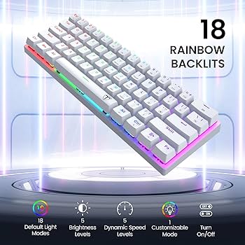 新品未開封MorkBlade MK60 White Morkblade Mk60 Wired Magnetic Switch Mechanical Keyboard