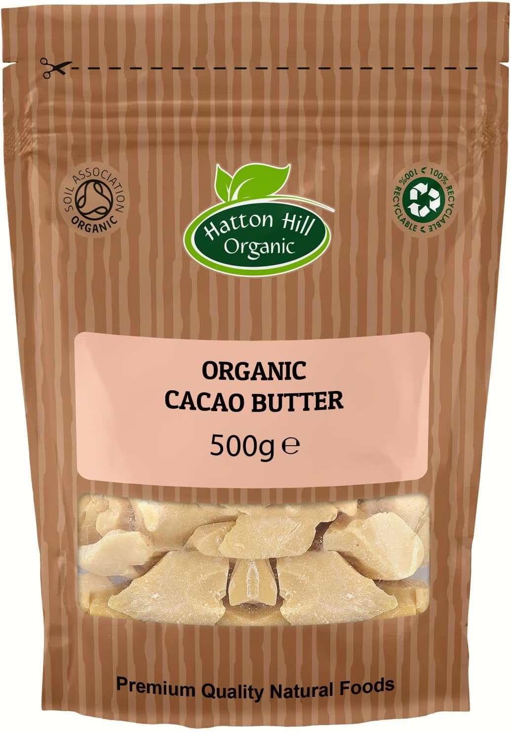 Organic Cacao Butter Pieces 500g by Hatton Hill Organic Free UK Delivery Amazon.co.uk Grocery