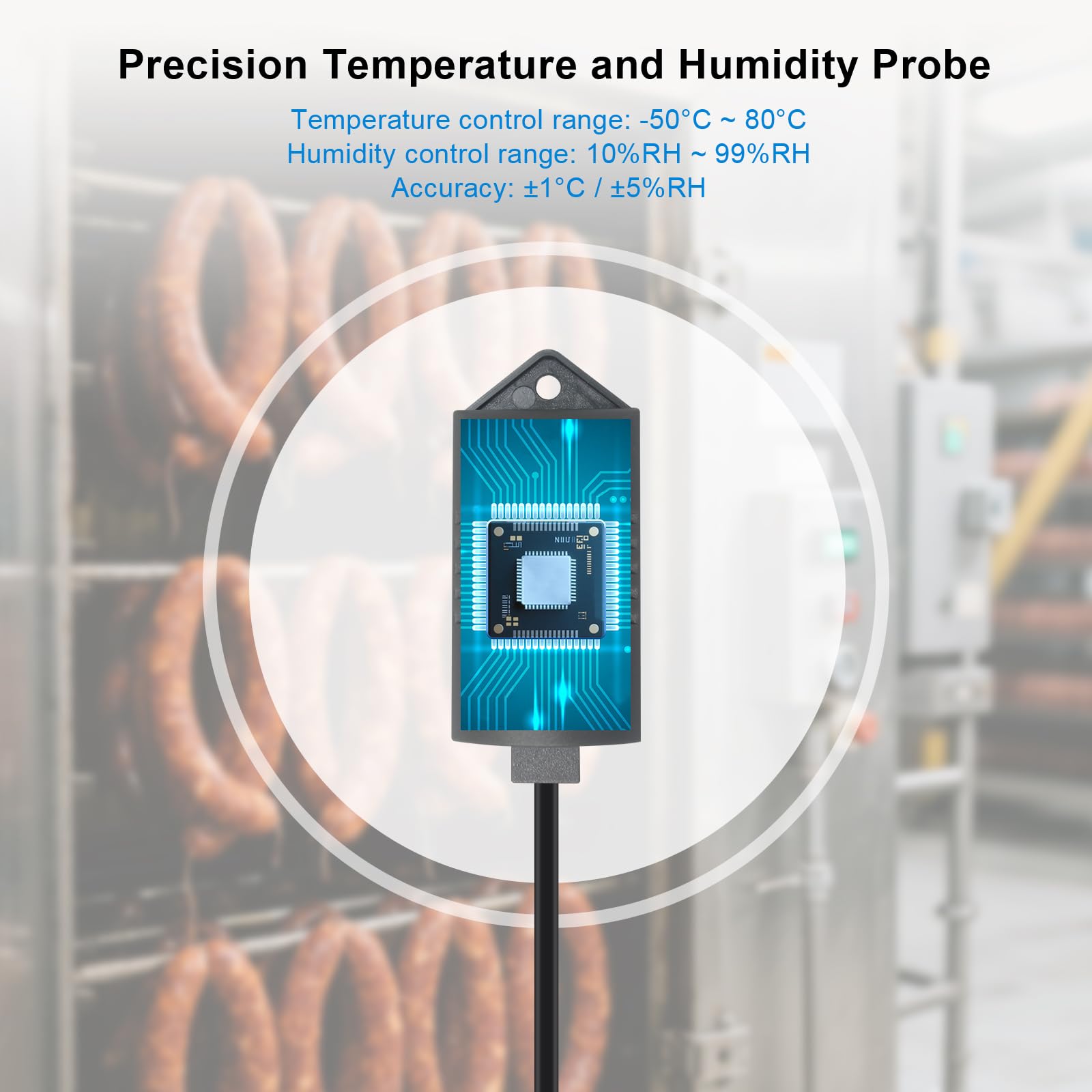 KETOTEK digitaler Temperaturregler, Feuchtigkeitsregler thermostat hygrostat mit Sonde, Temperatur Feuchtigkeit Regler, Luftfeuchtigkeitsregler für Inkubator 230V