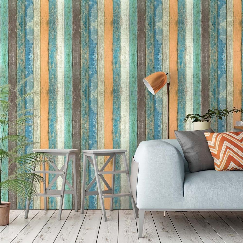 BLOOMBITE PVC Self-Adhesive Wallpaper � DIY 45x500 cm Wall Stickers for Living Room, Furniture, and Interior D�cor � Modern Sofa Background Decal (New-Colour Wooden) (B0DFMJ64DX) Amazon Price History, Amazon Price Tracker