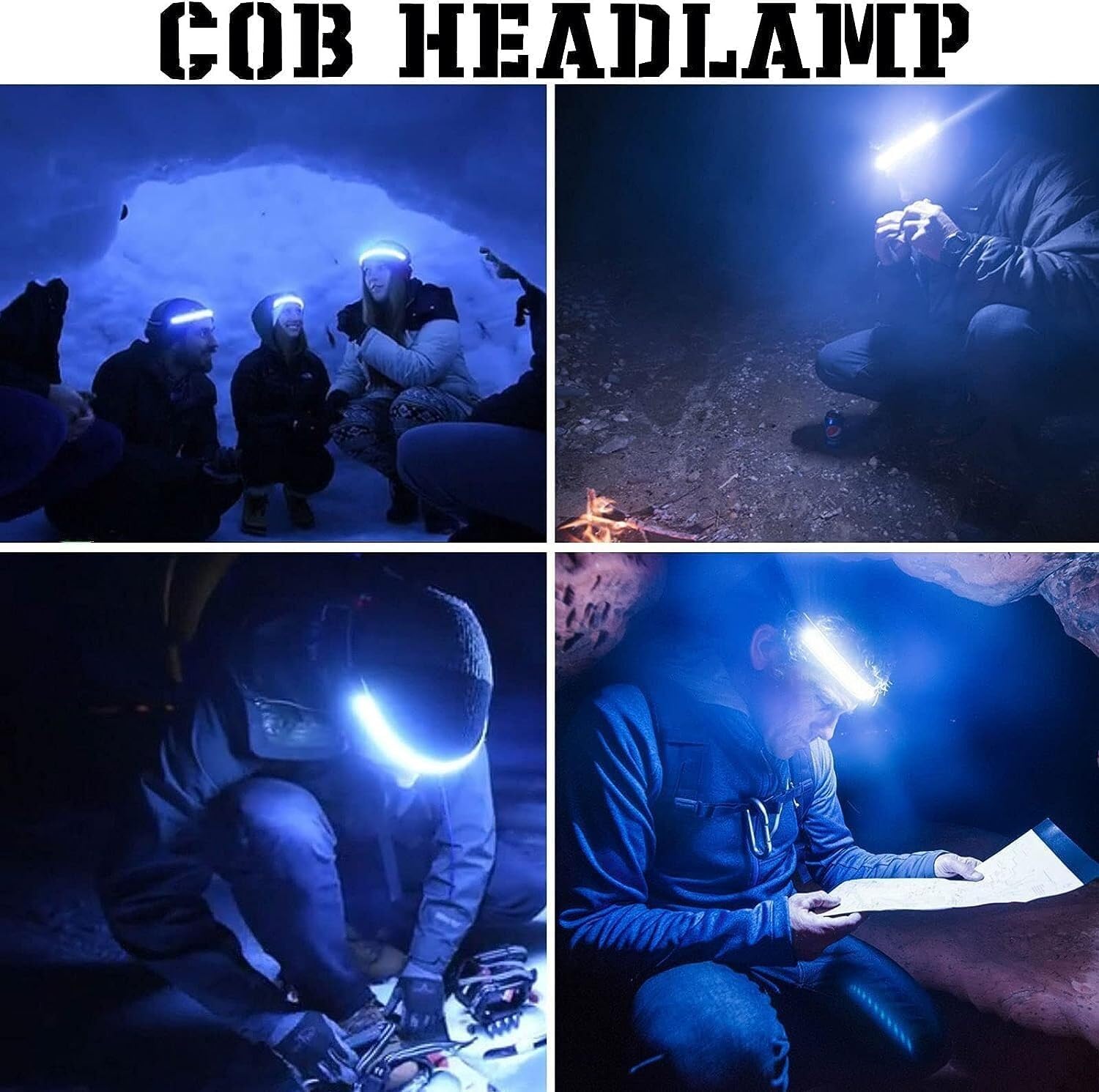 Latarki czołowe do kempingu i pieszych wędrówek, latarka czołowa LED z możliwością ładowania, superjasna latarka czołowa do biegania, wbudowana bateria 1200 mAh, działająca latarka czołowa z czerwonym