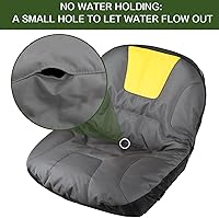 Vista 5 de Funda de asiento para cortacésped, resistente al agua, 600D, Oxford, con acolchado y bolsillos traseros, se adapta a Husqvarna Cub Cadet sin