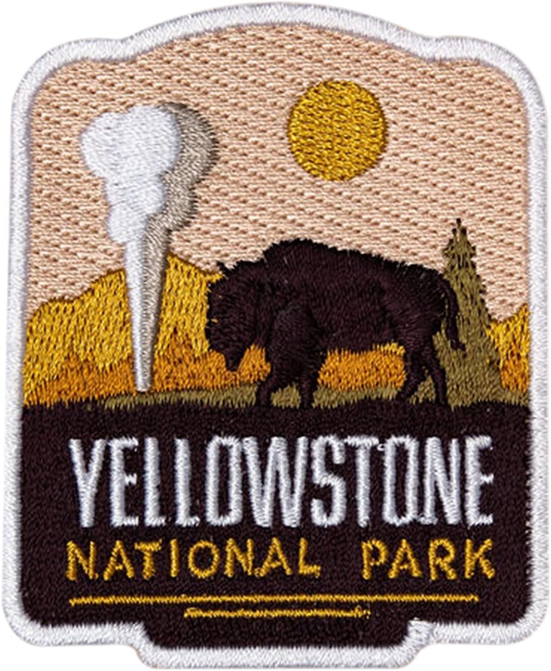 Vagabond Heart Yellowstone National Park Patch - Iron On Travel Badge - Yellowstone Souvenir - Yellowstone Merchandise