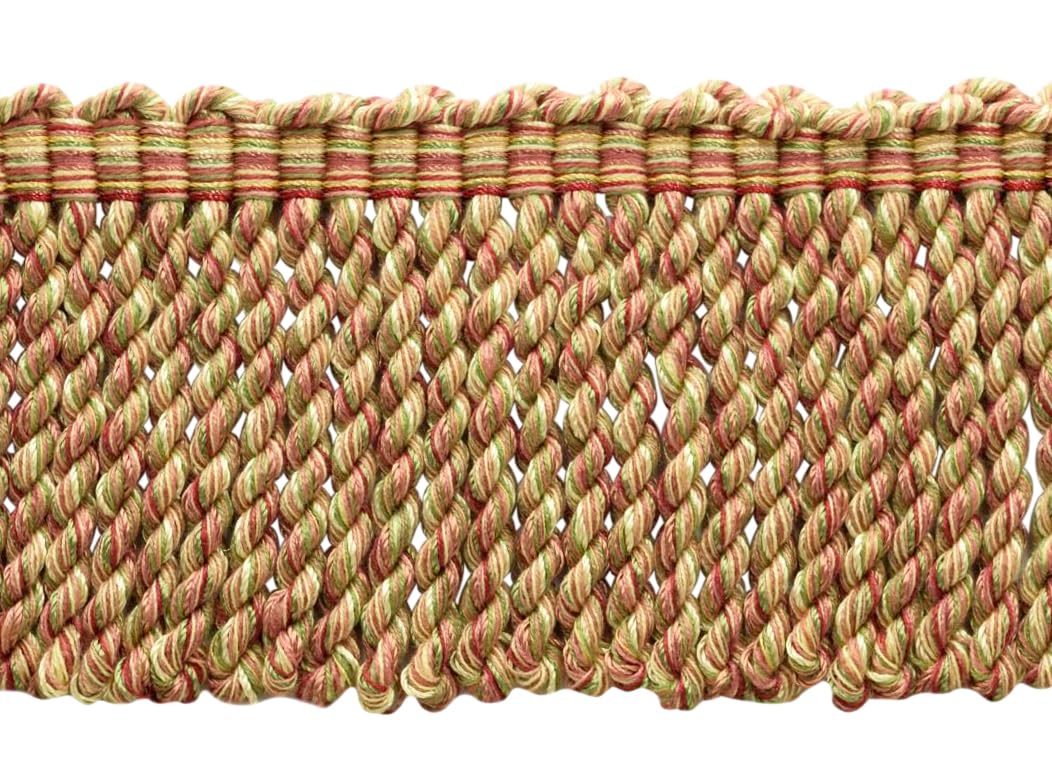 Ruban frange passementerie 76mm galon d'ameublement multicolore pour rideau 5,5m