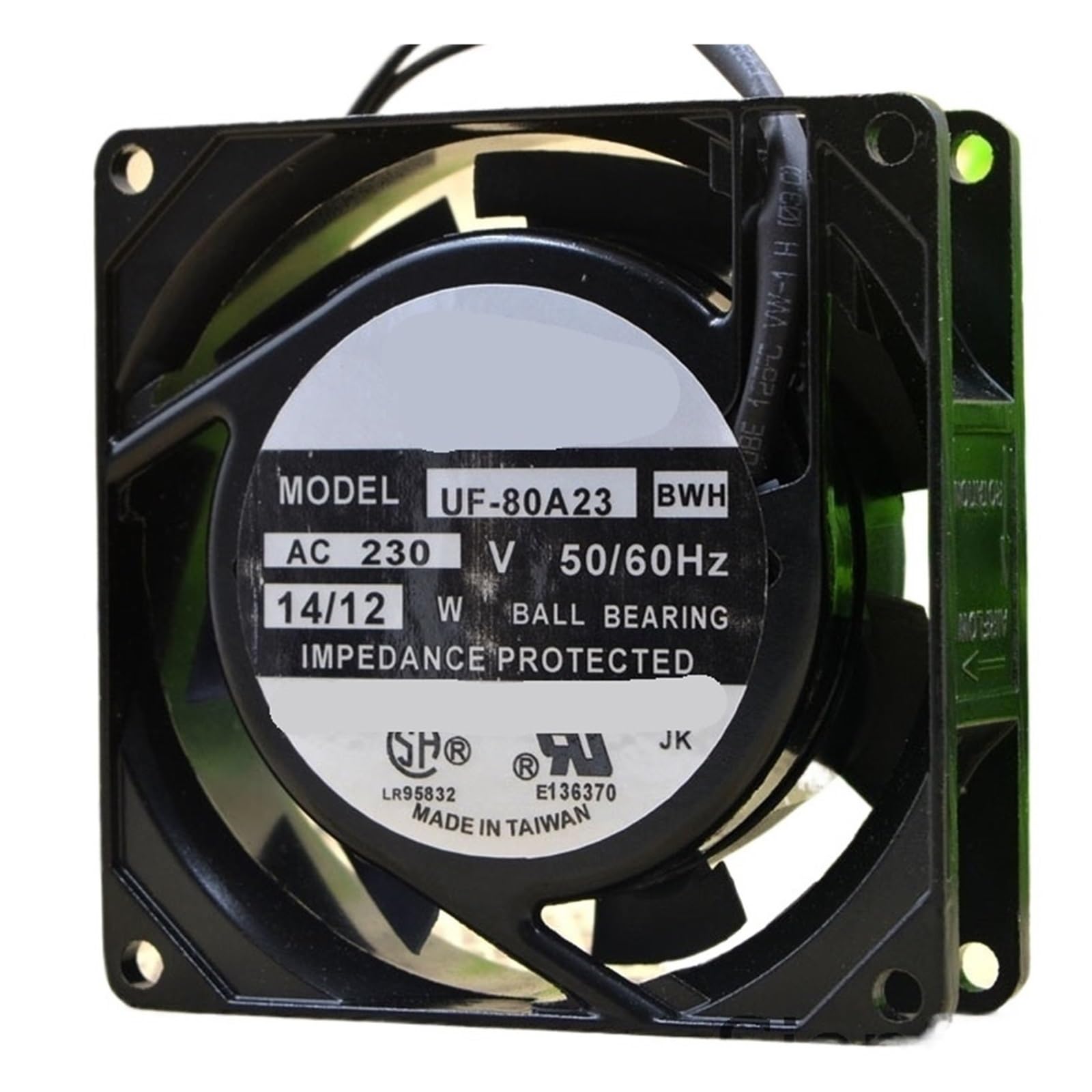 ZBWZXBDJ Fan UF-80A23BWH AC 230V 14/12W 8CM 8038 2 WIRE
