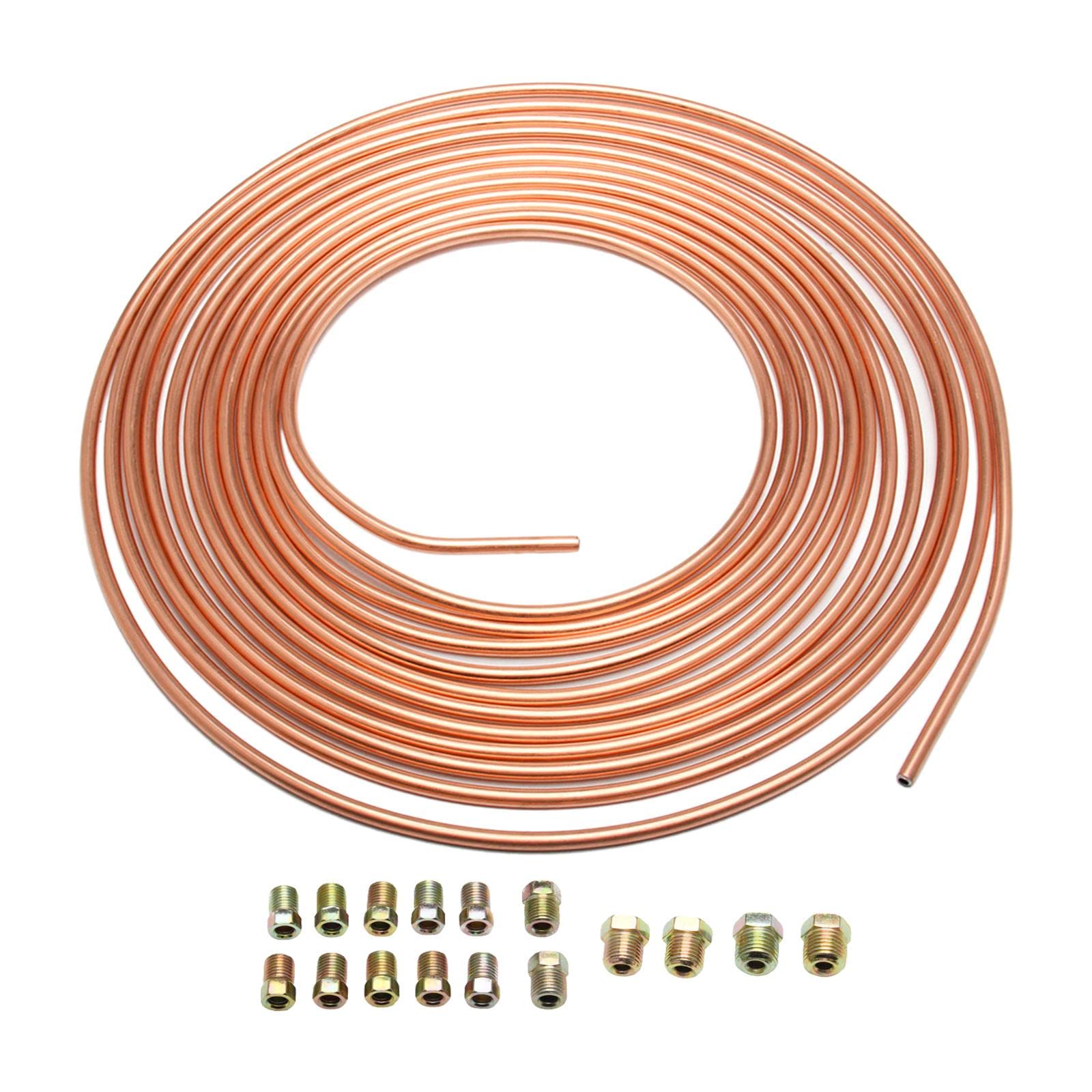 LOOM TREE® Galvanized Copper Brake Line Tubing 3/16 OD Flexibile SAE Thread Anti-Rust| Parts & Accessories | Car & Truck Parts | Brakes & Brake Parts | Brake Lines-image-2