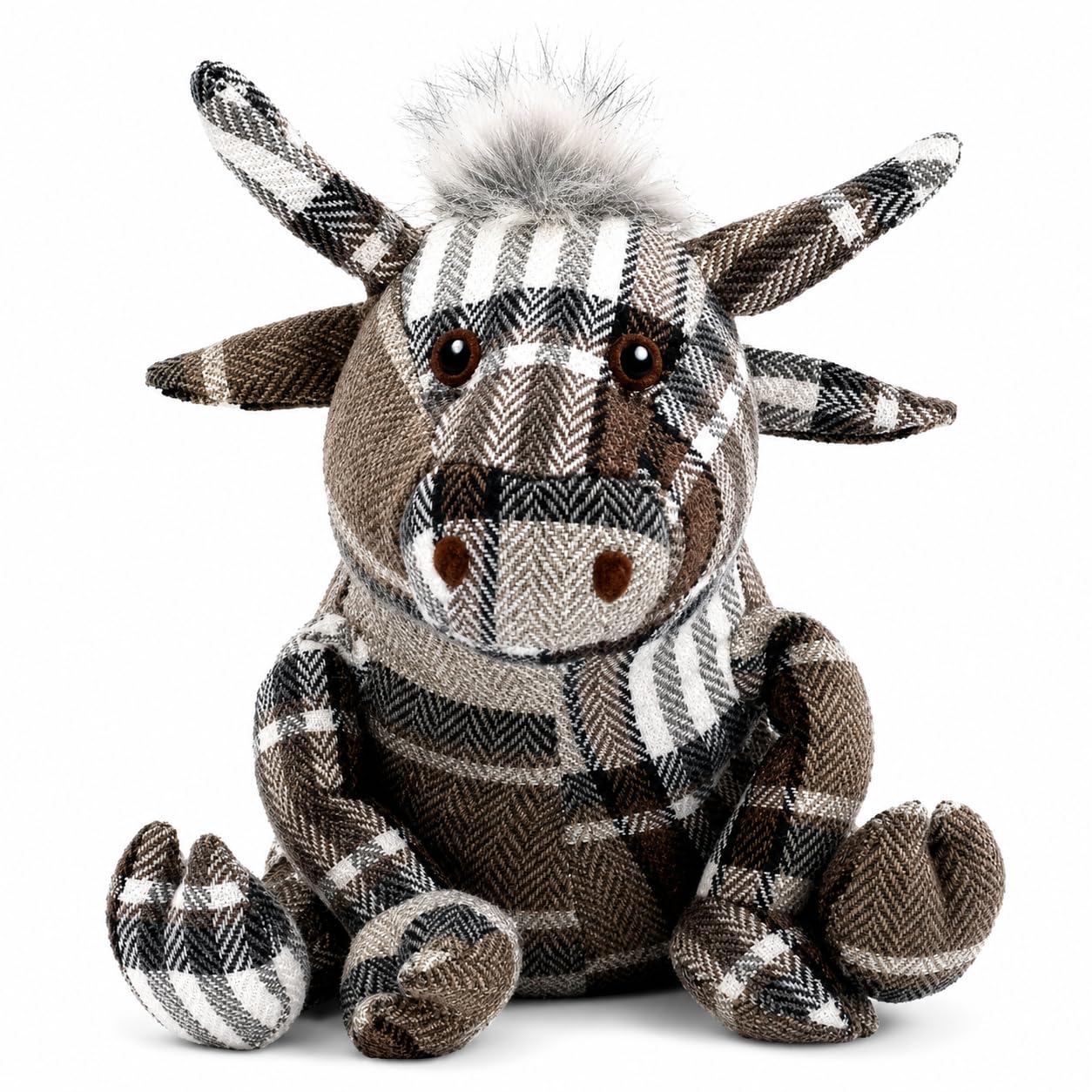 Highland Cow Door Stopper, Weighted Fabric Decorative Door Stop Nursery Kids Room | Free Standing