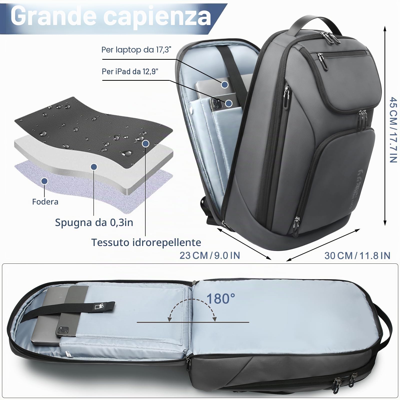 zaino laptop uomo