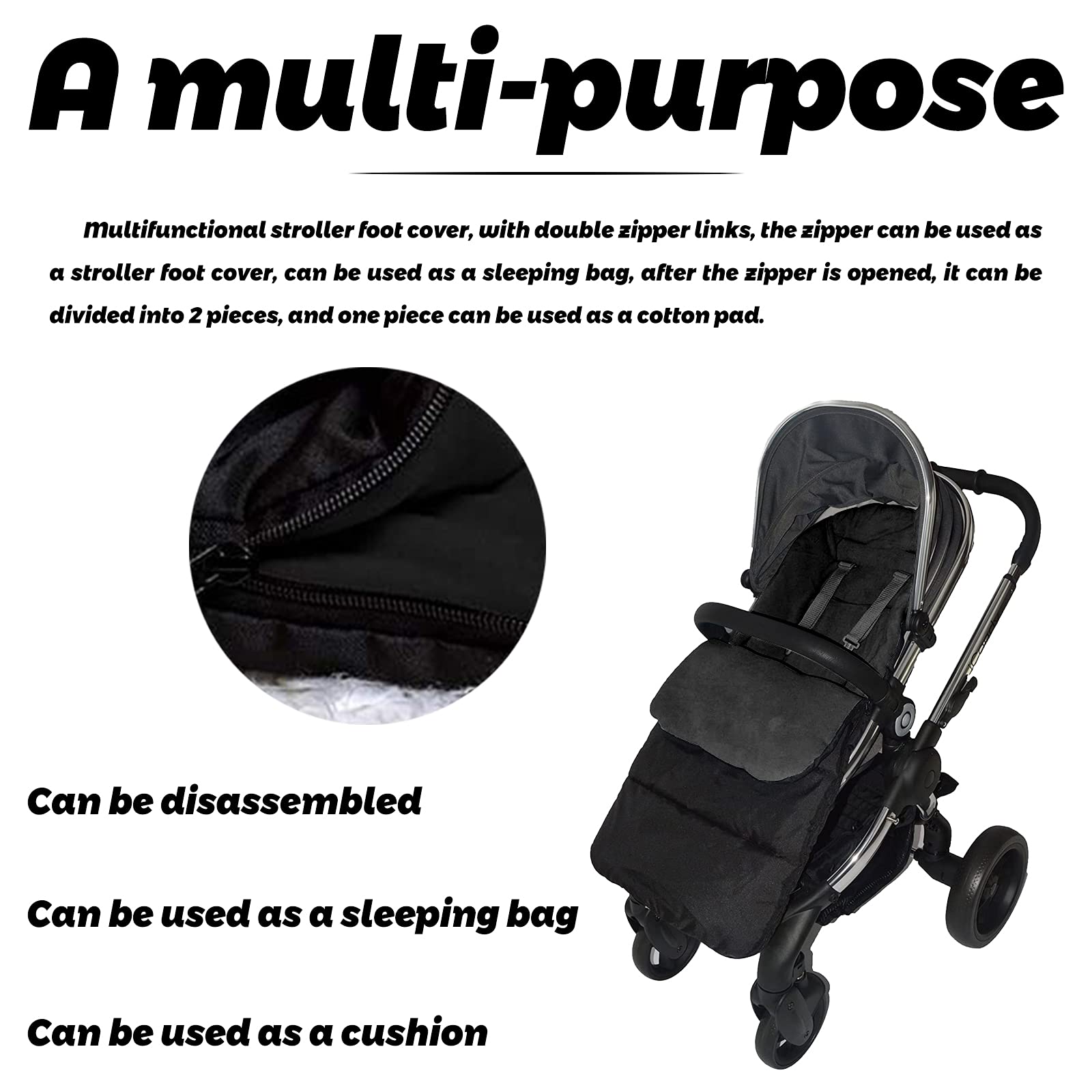 Sacco Nanna Passeggino Invernale - Impermeabile, Antivento, Staccabile - Foto 4