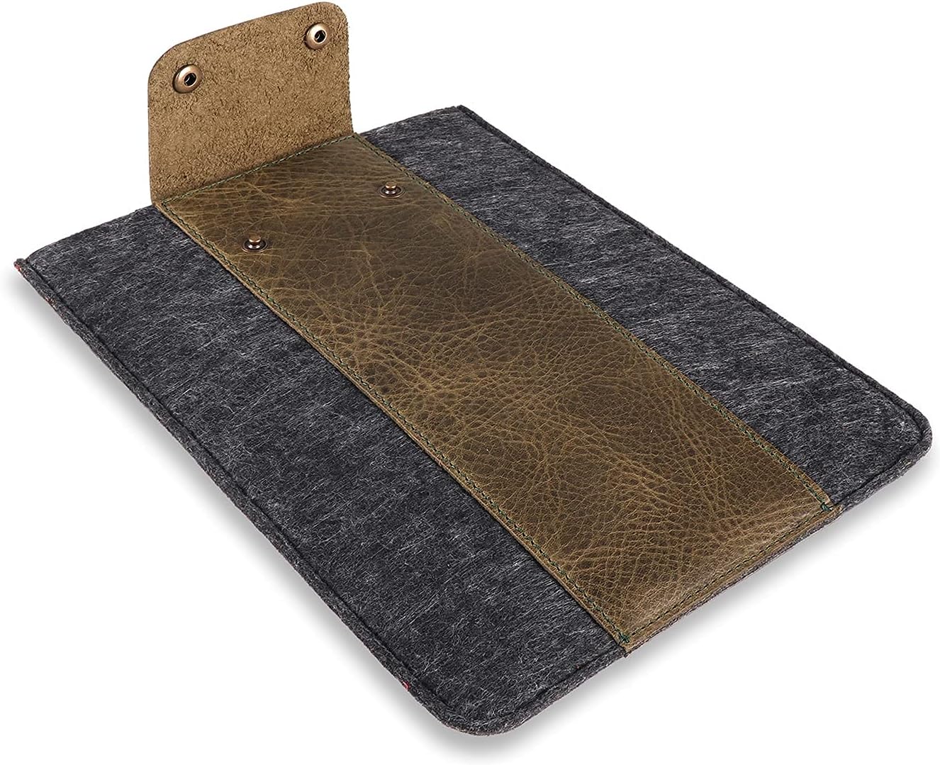 MegaGear Genuine Leather Tablet Sleeve Case for iPad Pro 11 inches, All Generations iPad Air & iPad (Green, 12.9 Inch)