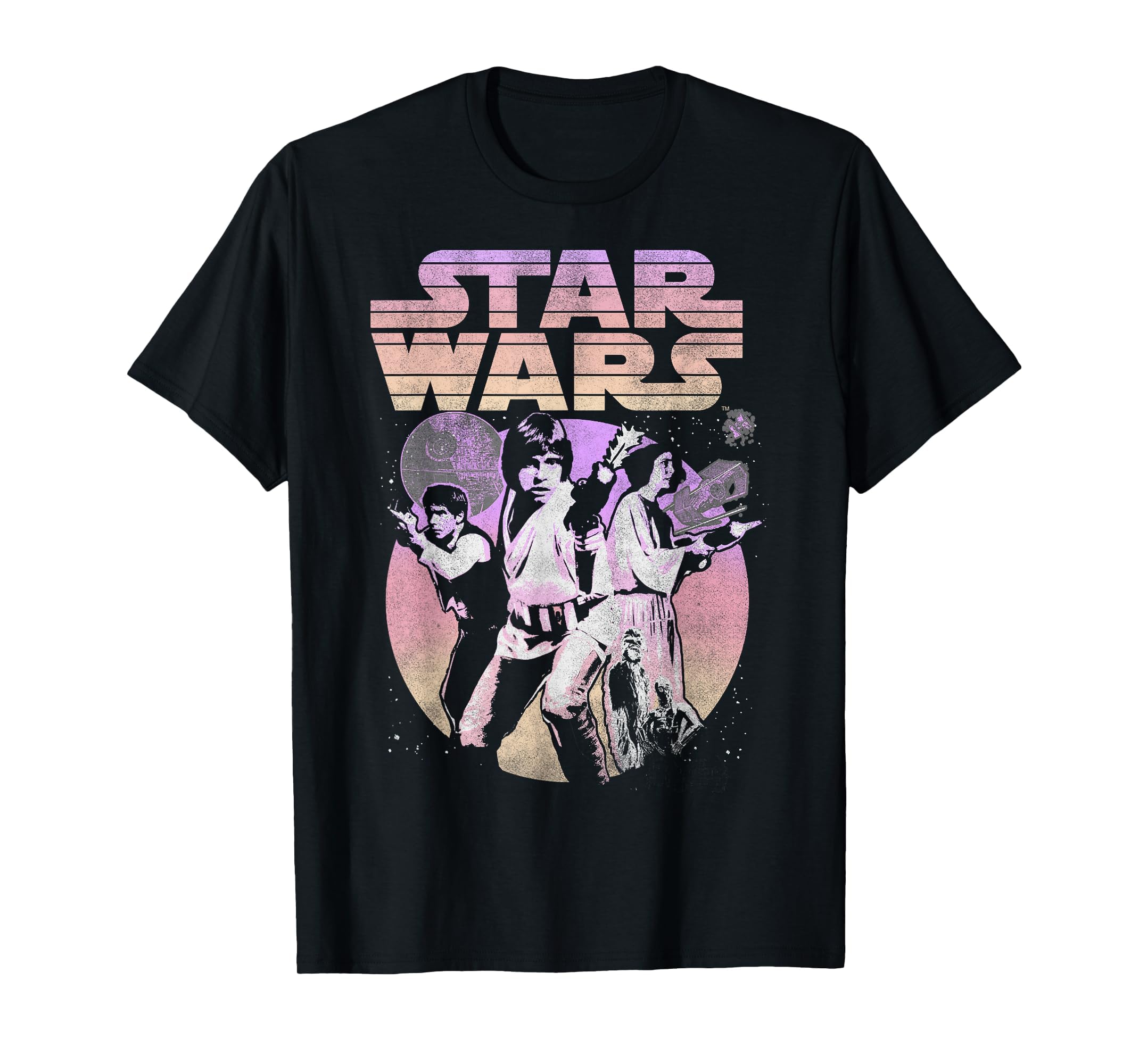 Star Wars Retro Gradient Group Poster T-Shirt