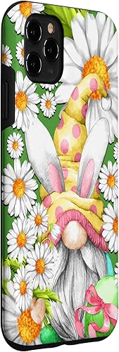 Miniatura 3 de Funda divertida para iPhone 11 Pro Max con diseño de gnomo de Pascua para mujeres, profesoras y margaritas